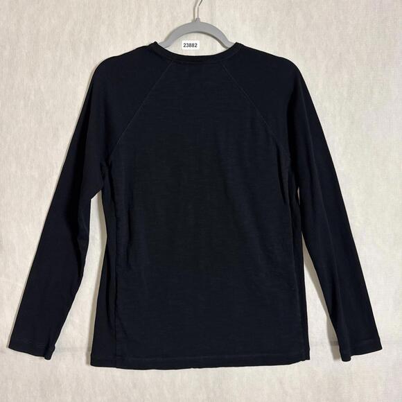 BOSS Hugo Boss Men's Medium Black Cotton Long Sleeve Pullover Shirt - Picture 2 of 10